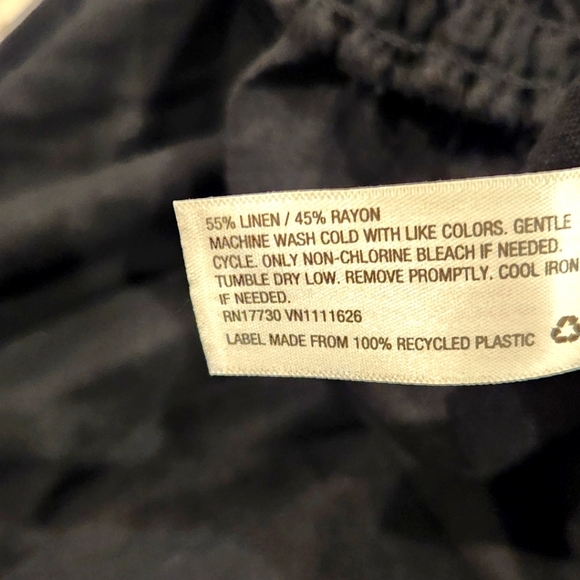 NWT Ava & Viv Black linen/rayon elastic waist shorts Plus Size 4x - Picture 6 of 8